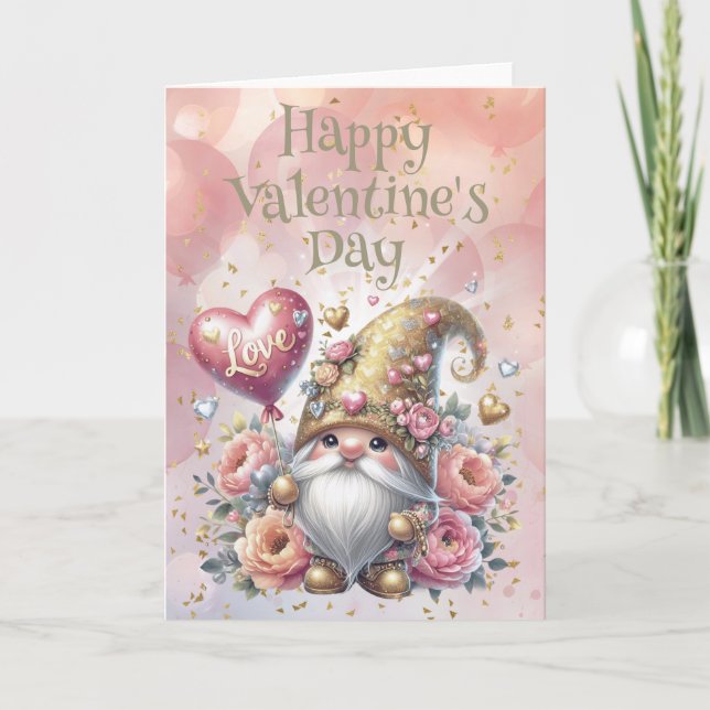 Carte Happy Valentine's Day Gnome (Devant)