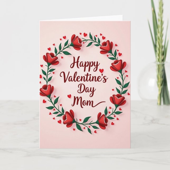Carte Happy Valentines Mom Card (Devant)