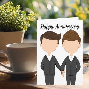 Carte Happy Wedding Anniversary Gay Men Couple