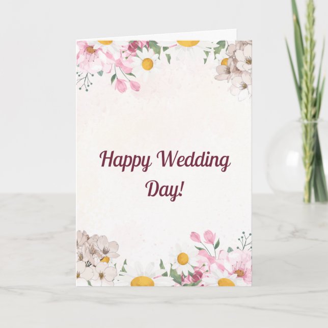 Carte Happy Wedding Day  (Devant)