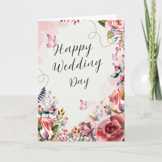Carte Happy Wedding Day  (Devant)