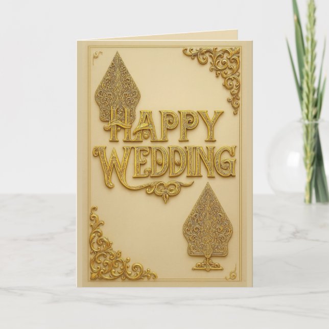 Carte Happy Wedding Greeting Cards  (Devant)