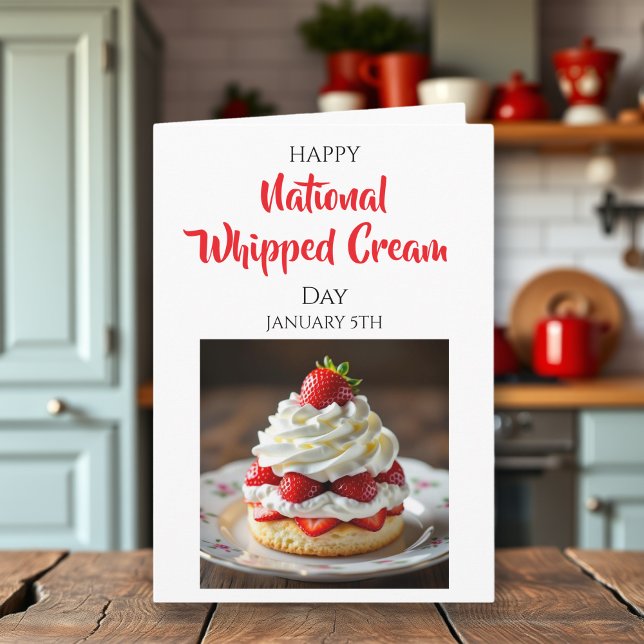 Carte Happy Whipped Cream Day | January 5th (Créateur téléchargé)