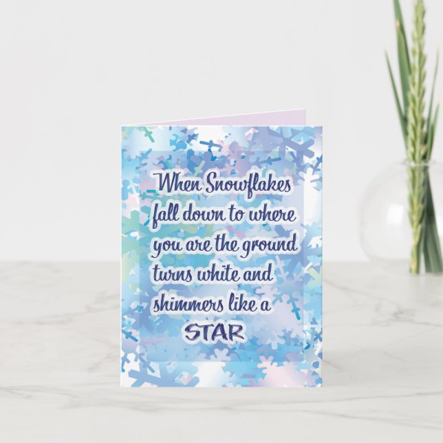 Carte Happy Winter - Snowflake Poem (Devant)