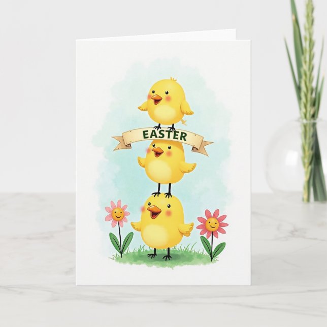 Carte Happy Yellow Birds Celebration Card (Devant)