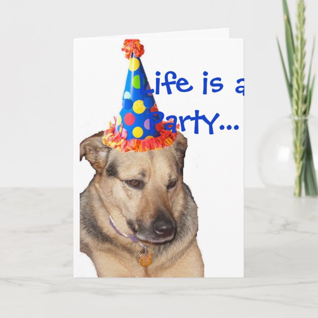 Carte HappyBirthday, la vie est une partie… (Devant)