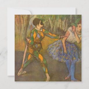 Carte Harlequin et Columbine par Edgar Degas Art ancien