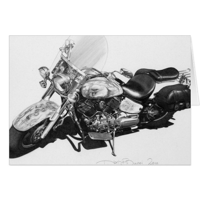 Carte Harley personnalisée (Devant Horizontal)