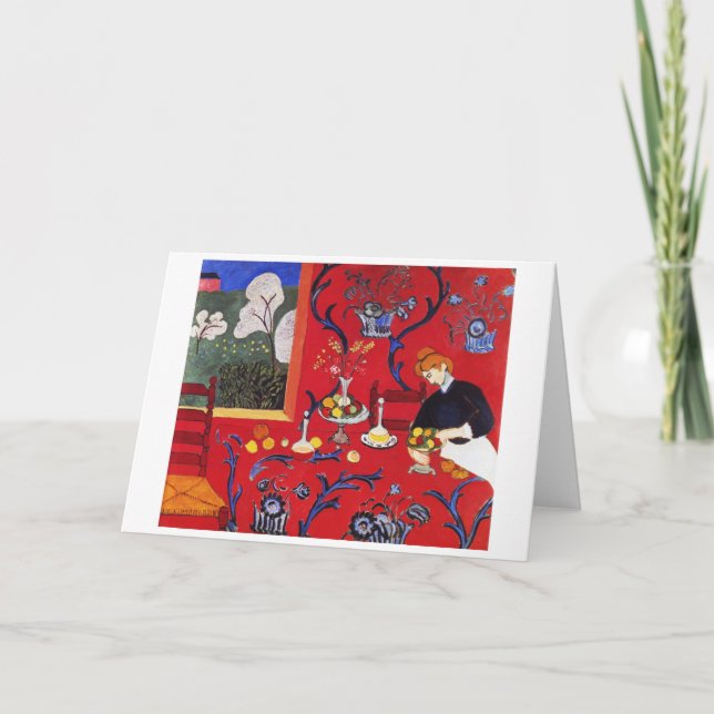 Carte Harmonie en rouge, Matisse (Devant)