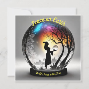 Carte Harmonie en Silhouette. Paix sur Terre