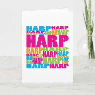 Carte Harpe colorée