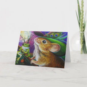 Carte Harriet Halloween Witch Souris Aquarelle Frog