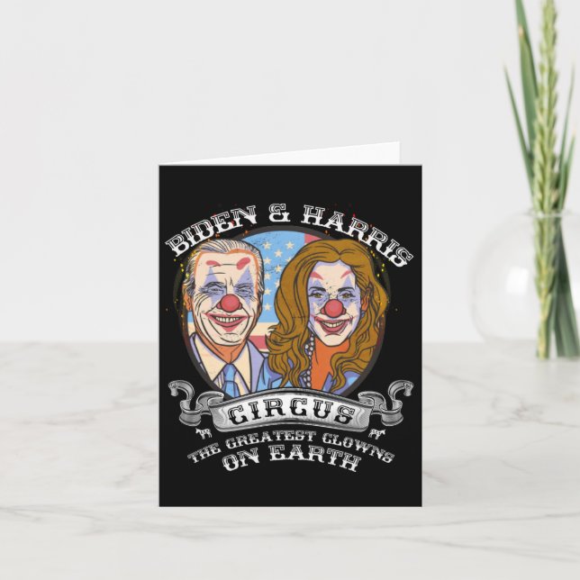 Carte Harris Circus Greatest Clowns On Earth Anti Biden (Devant)