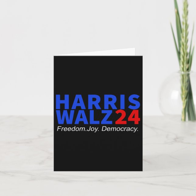Carte Harris W24 Liberté Joie Démocratie Kamala Harris W (Devant)