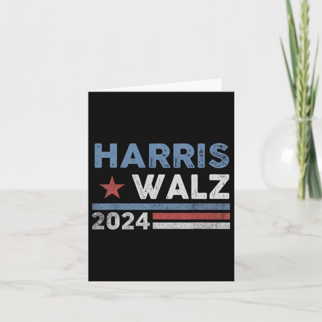Carte Harris Waltz 2024 Élection Kamala Harris Tim Waltz (Devant)