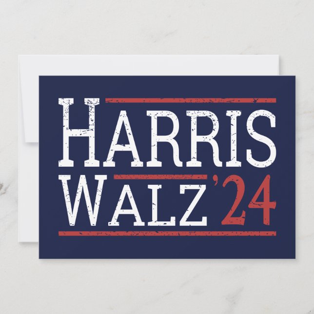 Carte Harris Walz Election 2024 I (Devant)