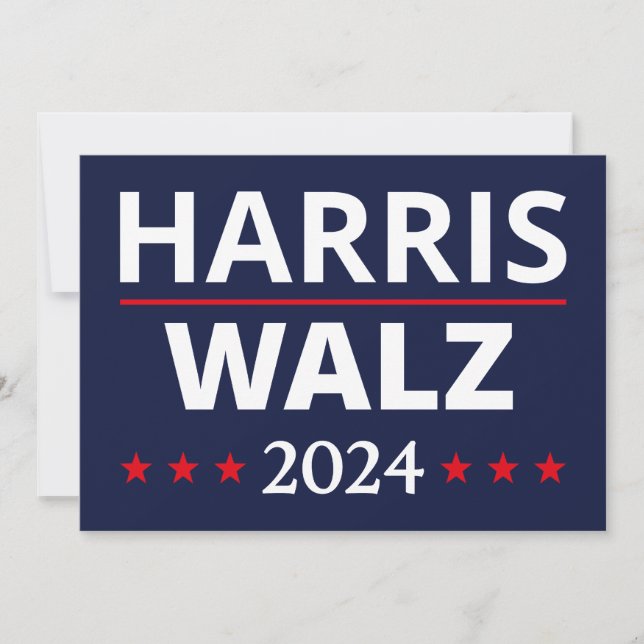 Carte Harris Walz Election 2024 III (Devant)