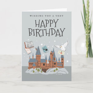 Carte Harry Potter Château de Hogwarts Anniversaire