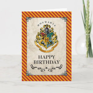 Carte Harry Potter Cimier de Poudlard Joyeux anniversair