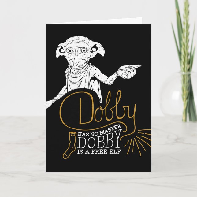 Carte Harry Potter | Dobby N'A Pas De Maître (Devant)