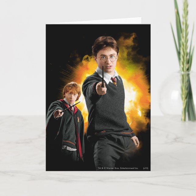 Carte Harry Potter et Ron Weasely (Devant)