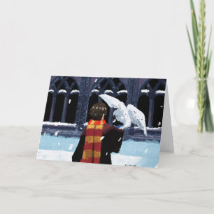 Carte HARRY POTTER™ & Hedwig dans la neige