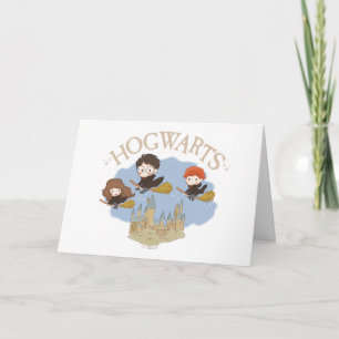 Carte HARRY POTTER™, Hermione & Ron Fly Over HOGWARTS™