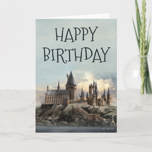 Carte Harry Potter Hogwarts Castle Joyeux anniversaire (Devant)