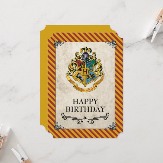 Carte Harry Potter Joyeux Anniversaire De Hogwarts Zazzle Ca