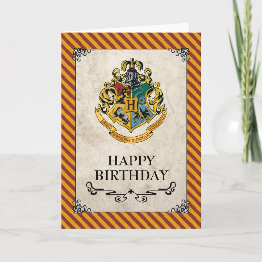 Carte Harry Potter Joyeux Anniversaire De Hogwarts Zazzle Ca