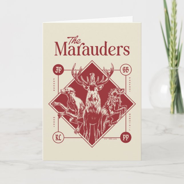 Carte HARRY POTTER™ Les Marauders Animagus Graphisme (Devant)