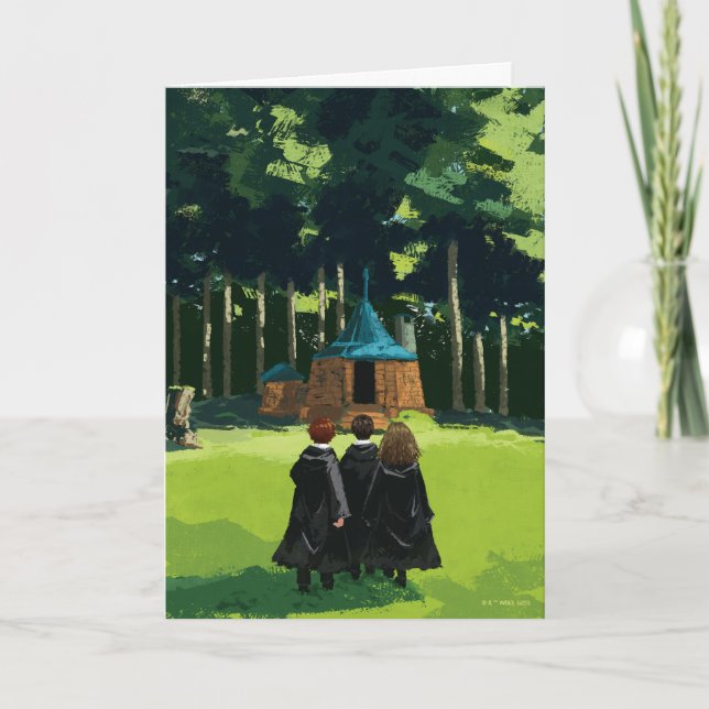 Carte HARRY POTTER™, Ron, & Hermione à Hagrid's Hut (Devant)
