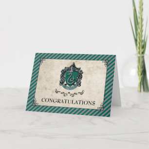 Carte Harry Potter   Slytherin Félicitations