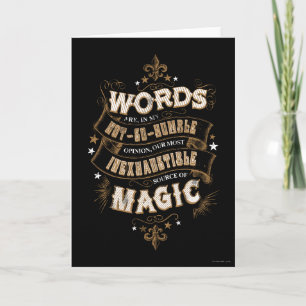 Carte Harry Potter Spell   Les Mots Sont Nos Plus Inexha