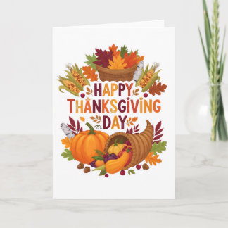 Carte Harvest Blessings — Happy Thanksgiving Day Card
