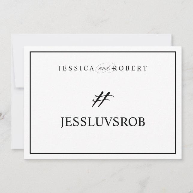 Carte Hashtag #Signer Bordure noire (Devant)
