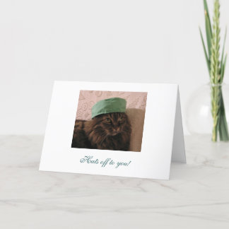 Carte Hats off to you - Congratulations !