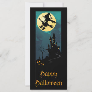 Carte Hauné Maison et sorcière Signets Silhouette