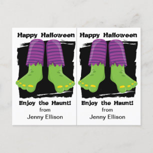 Carte Hauné Monster Feet School Party Halloween