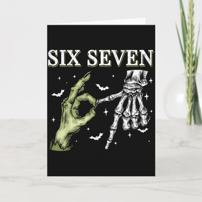 Carte Haunted By 67 – Funny Skeleton Hands Halloween Cos (Devant)