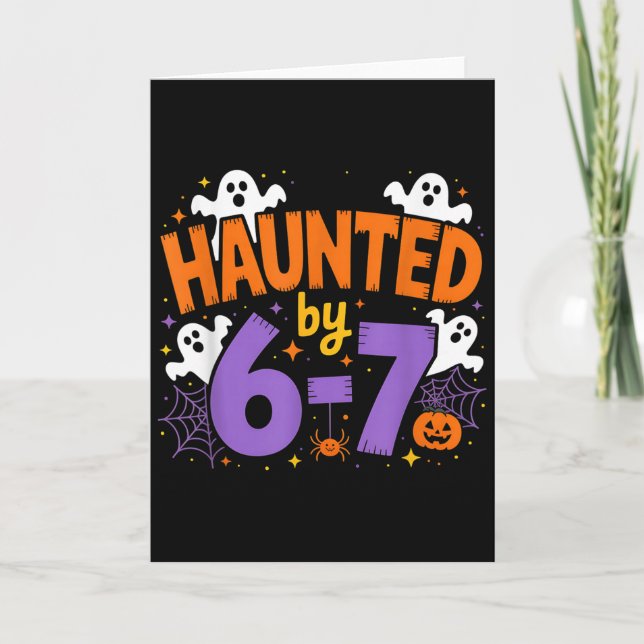 Carte Haunted By 6-7 Halloween Ghosts And Sders Design  (Devant)