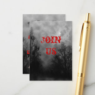 Carte Haunted Halloween Sky Petite Invitation
