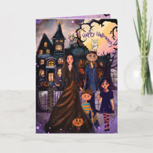 Carte Haunted Home Famille Monster Halloween