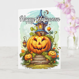 Carte Haunted House & Halloween Citrouille