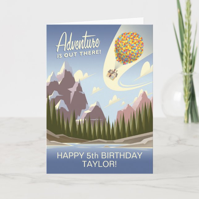 Carte HAUT anniversaire | L'aventure est là (Devant)