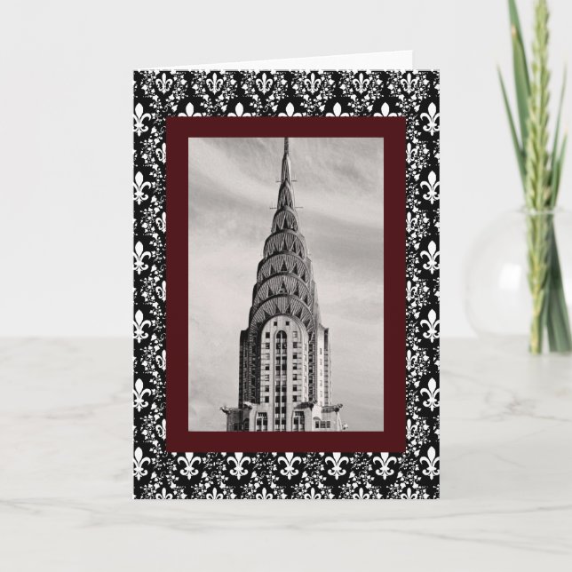 Carte Haut du Chrysler Building NYC - B&W (Devant)