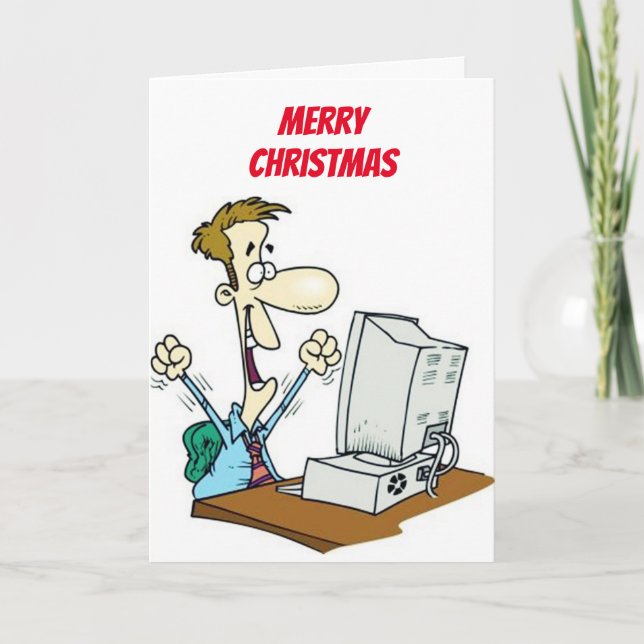CARTE ****HAUTE TECHNOLOGIE**** SOUHAITS DE NOËL (Devant)
