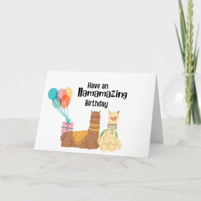 Carte Have a Llamazing Birthday (Devant)