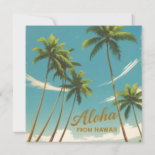 Carte Hawaii Aloha Hawaii de style vintage