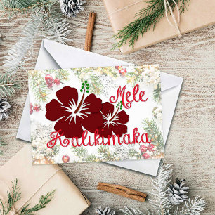 Carte Hawaii Hibiscus Mele Kalikimaka